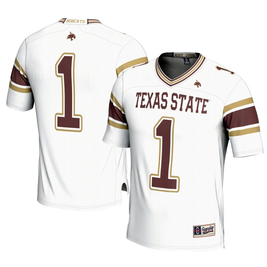 #1 Texas State Bobcats GameDay Greats Football Jersey - White | Fanatics
