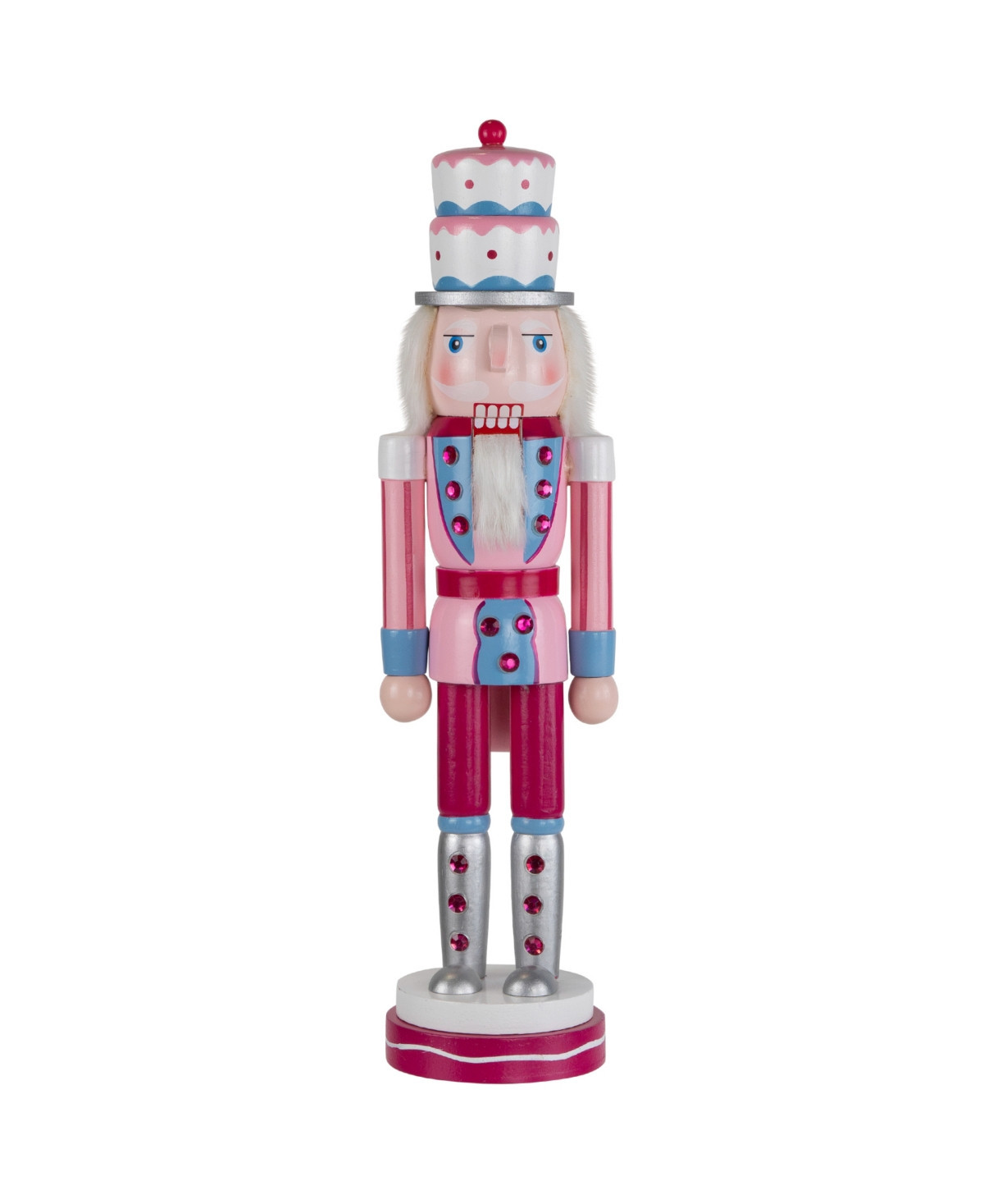 Northlight 15" Cake King Nutcracker Christmas Figure - Pink | Macy's