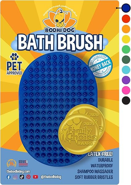 Bodhi Dog New Grooming Pet Shampoo Brush | Soothing Massage Rubber Bristles Curry Comb for Dogs &... | Amazon (US)
