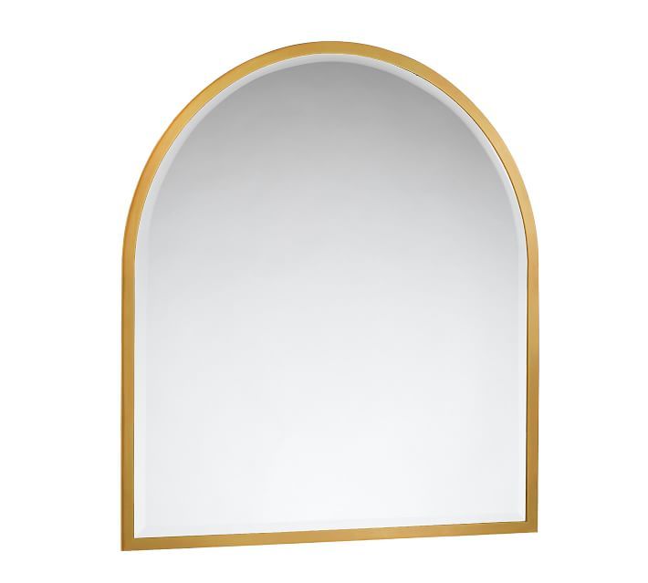 Layne Mantel Mirror, Brass, 36"W x 40"H | Pottery Barn (US)