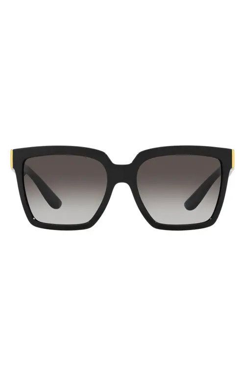 Dolce & Gabbana 56mm Gradient Square Sunglasses in Grey Gradient at Nordstrom | Nordstrom