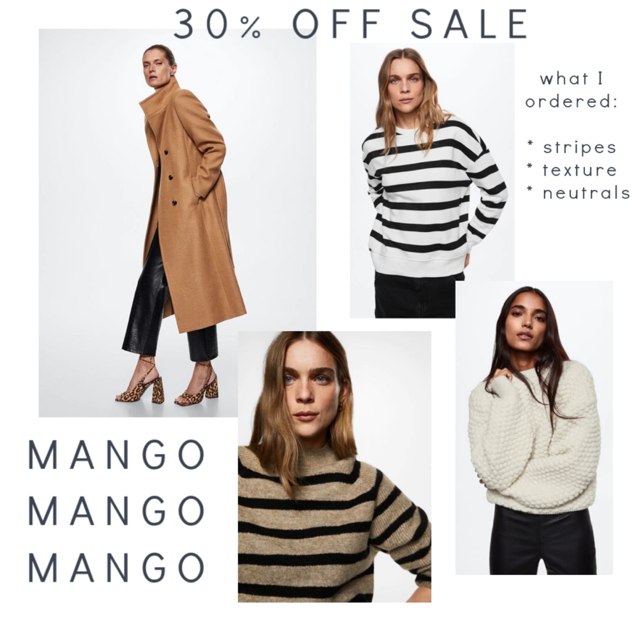 30% OFF MANGO - what I ordered...

#LTKsalealert #LTKSeasonal #LTKunder100