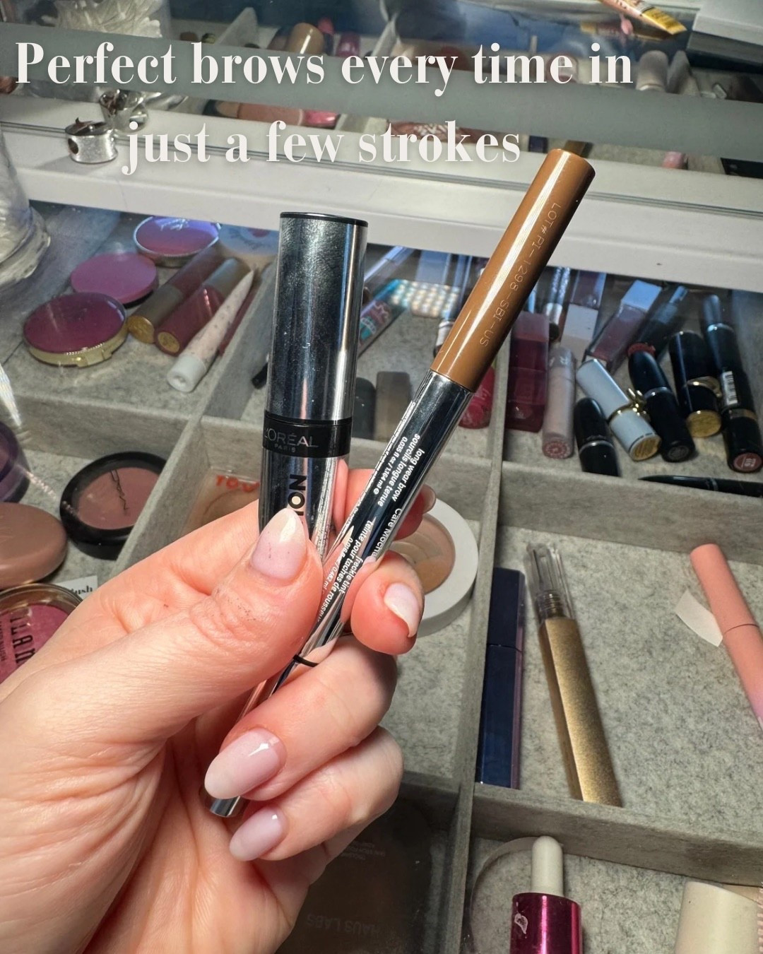 Perfect brows every time in just a few strokes.
I use a brow pen to add quick hair-like strokes where I need them, then lock everything in with a brow gel for shape and hold. It takes less than a minute but makes my whole face look more polished.

This combo gives natural definition, not blocky brows, and lasts all day without getting crunchy or weird.

Both are linked in LTK 🤍 Save this if you want effortless, everyday brows.

#LTKbeauty #browroutine #naturalbrows #easybrows #makeuphacks #everydaymakeup #corporategirliebeauty #beautyfavorites