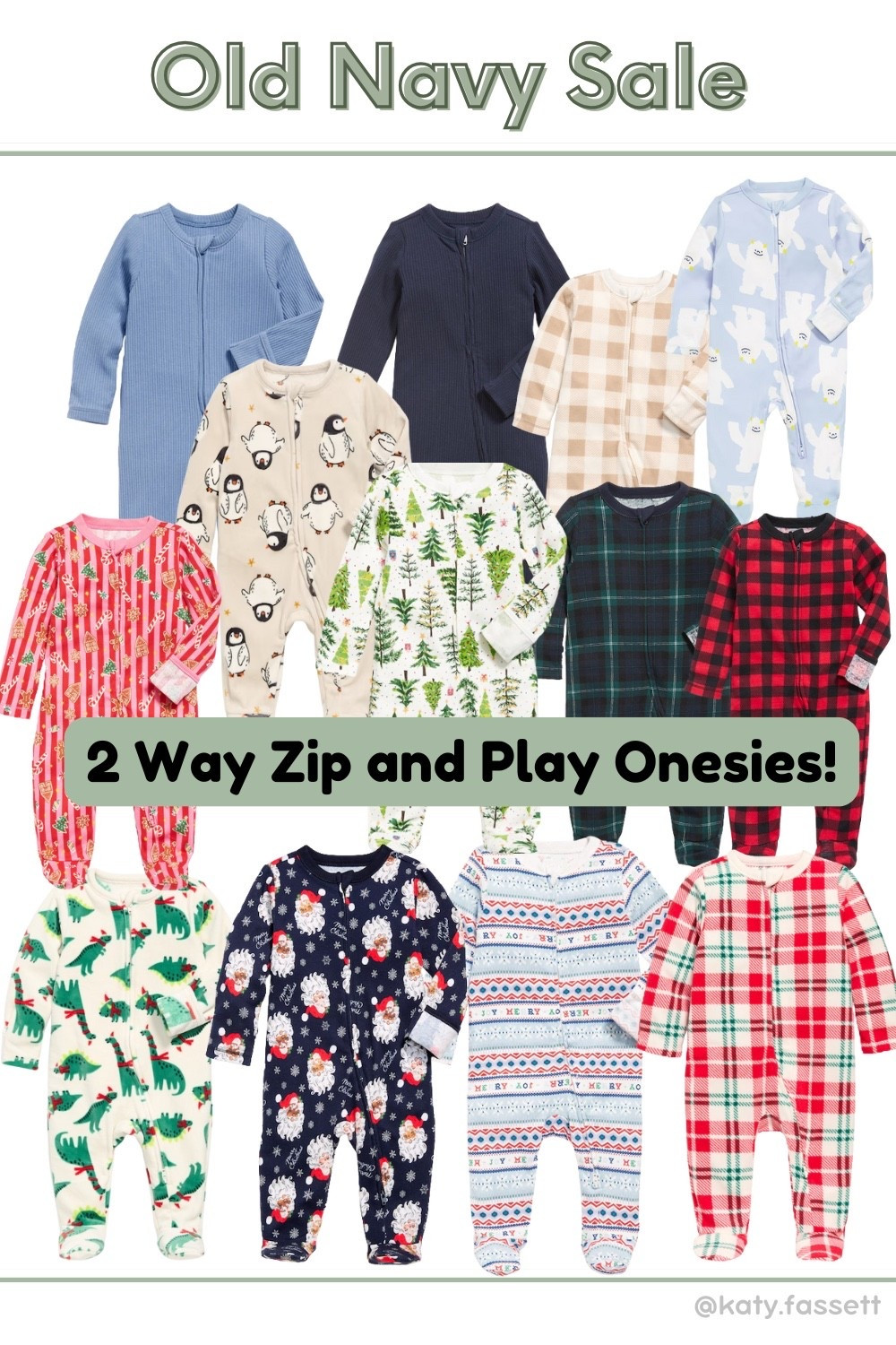 Old Navy is having a deal on these zip and play onesies!! So many cute prints!! 