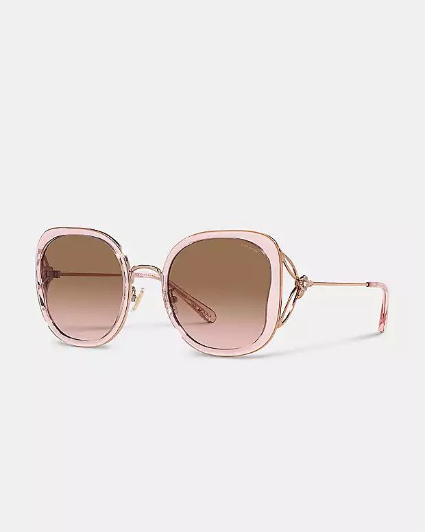 Tea Rose Oversized Butterfly Square Sunglasses | Coach (US)
