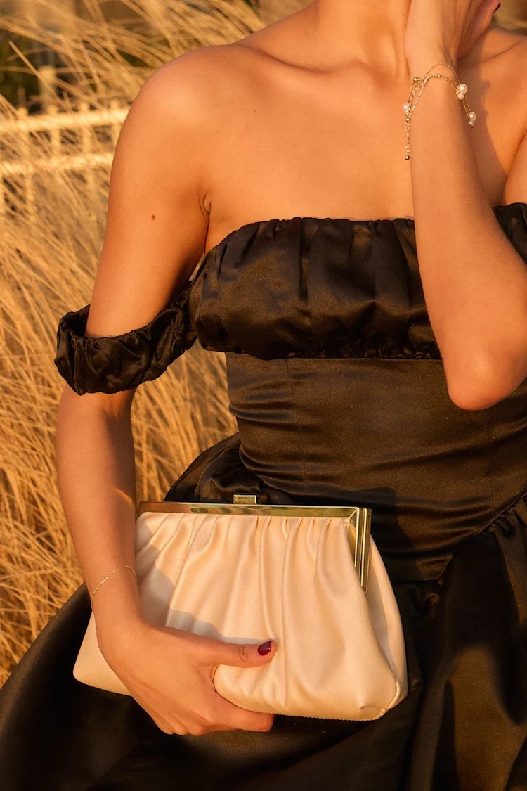 Capture the Love Champagne Oversized Clutch | Lulus