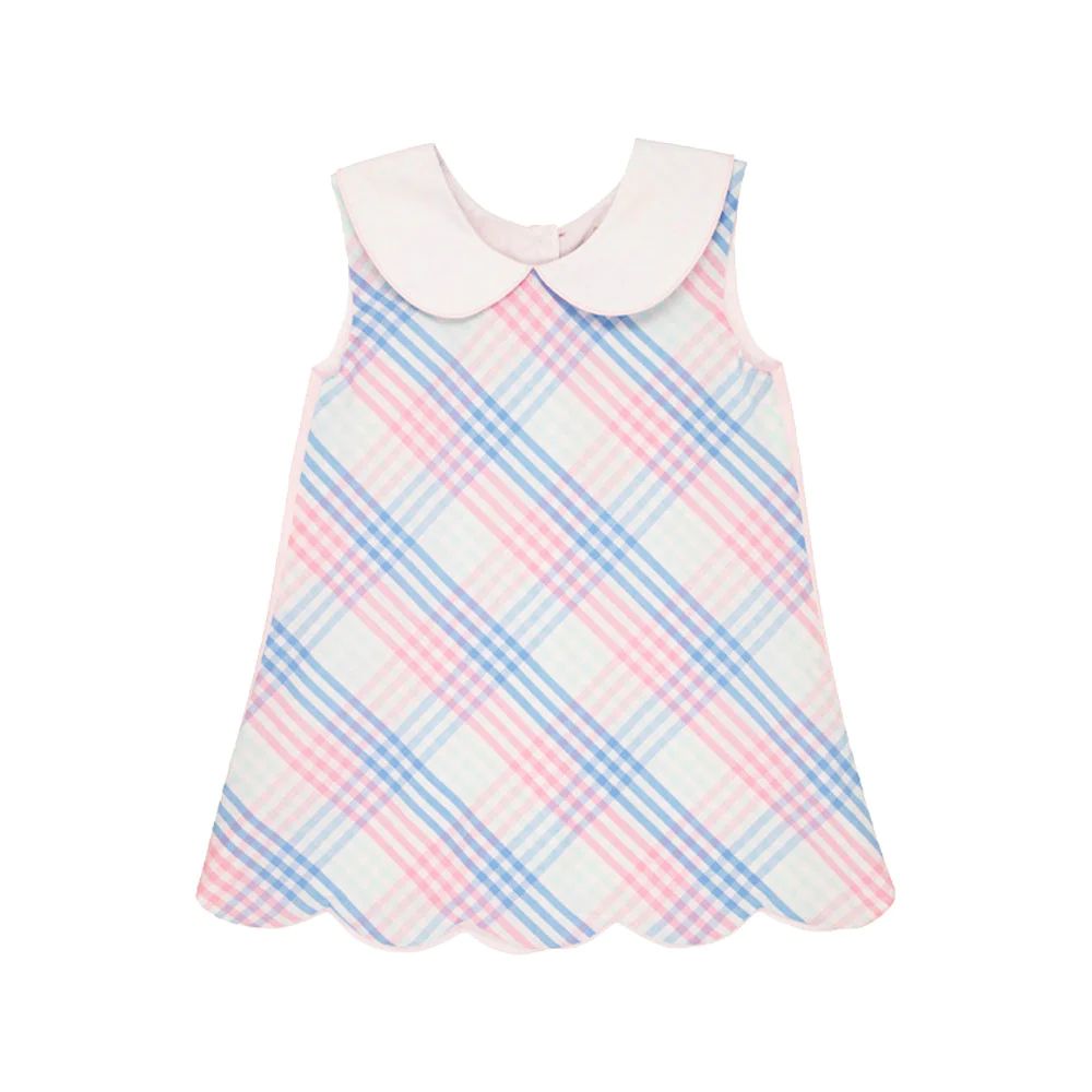 Luanne's Lunch Dress - Spring Party Plaid with Palm Beach Pink | The Beaufort Bonnet Company