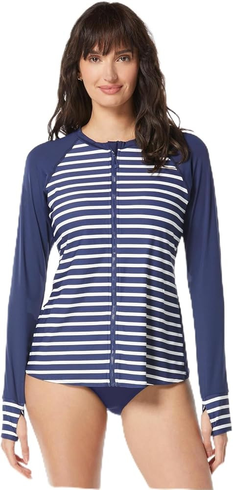 BEACH HOUSE Mary Relaxed Fit UPF 50+ Sun Guard — Long Sleeve Rash Guard Swimsuit Cover Up | Amazon (US)