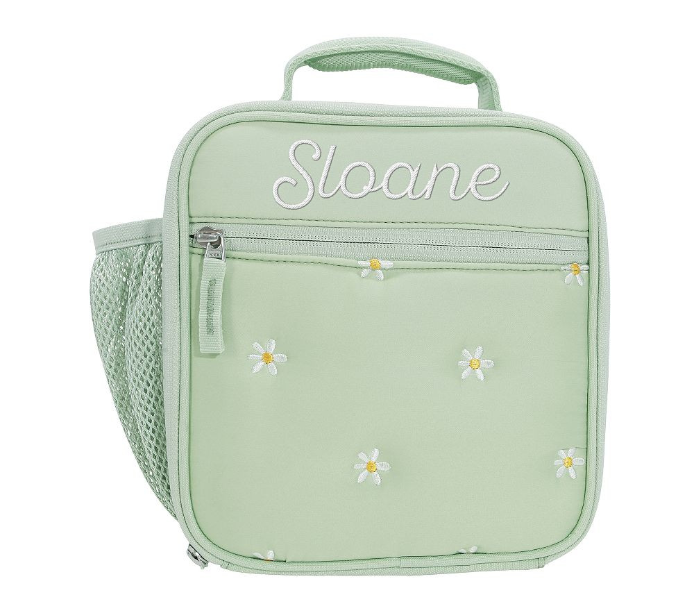 Mackenzie Puffer Sage Daisies Lunch Box | Pottery Barn Kids