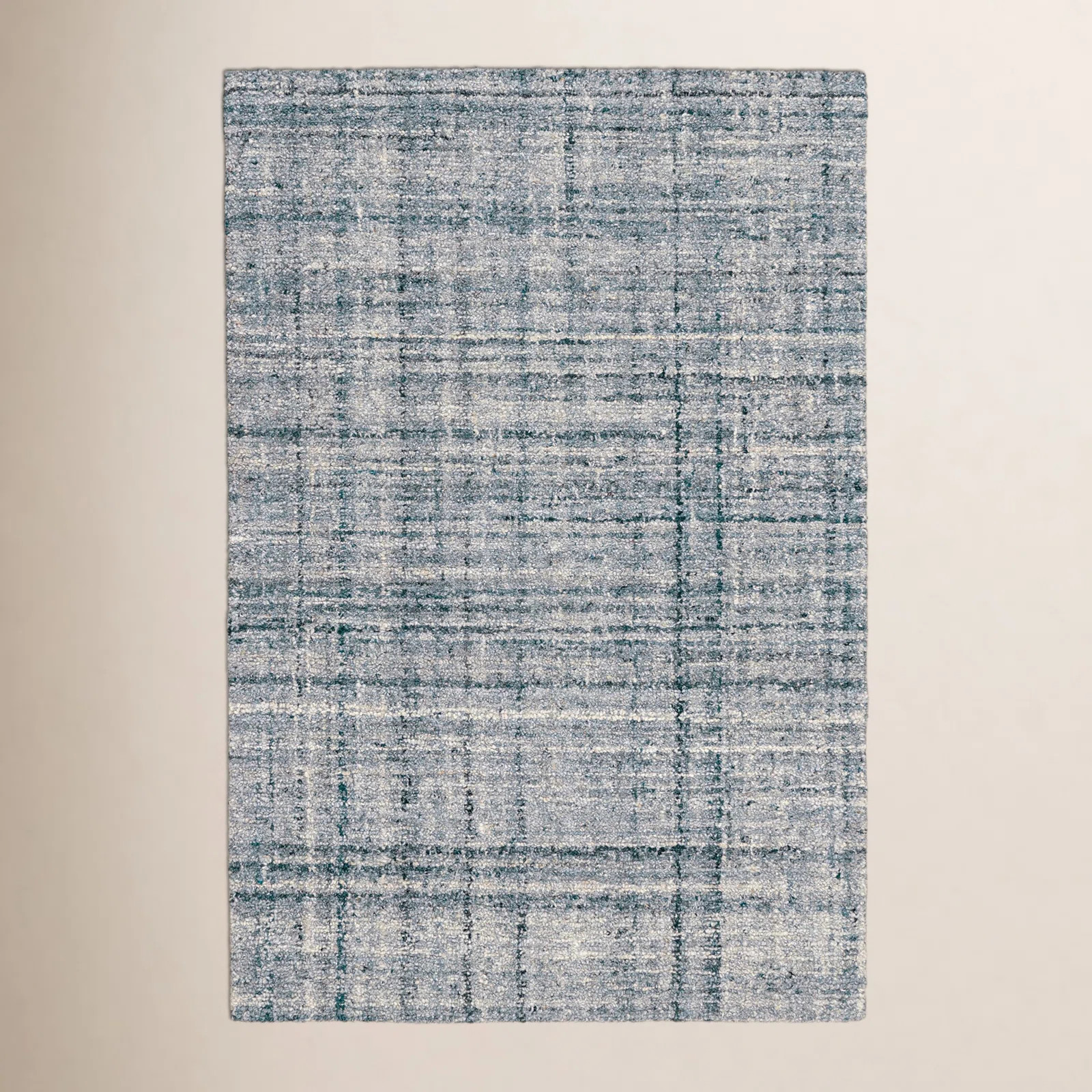 Harris Blue/Brown Hand Micro Hooked Wool Rug | Wayfair North America