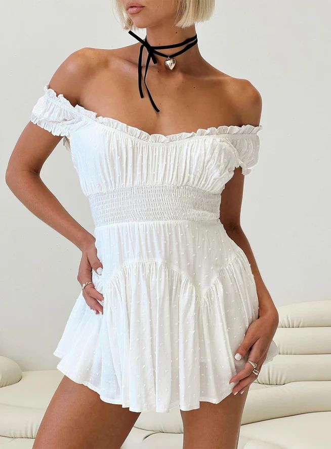 Anastasiya Mini Dress White | Princess Polly US