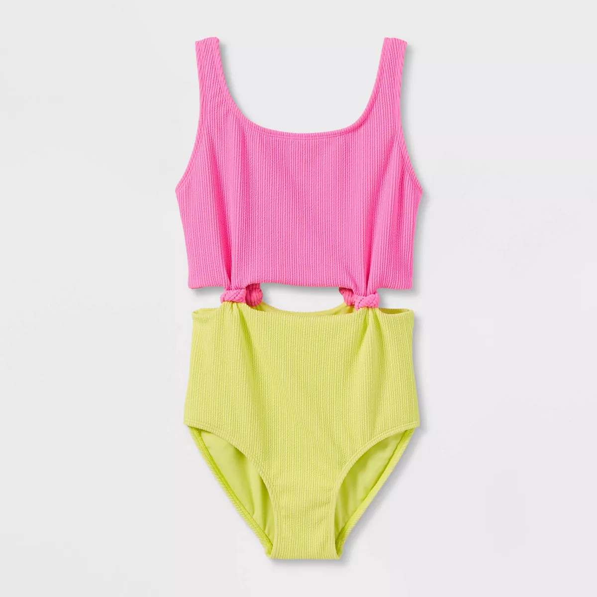 Girls' Solid One Piece Swimsuit - art class™ Pink | Target