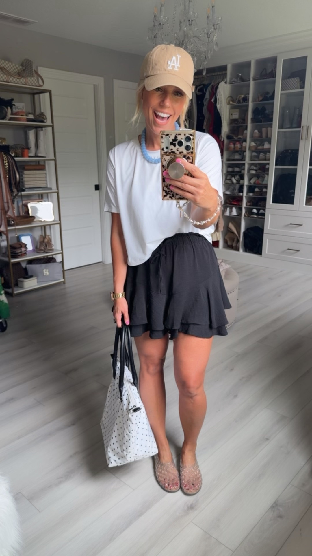 Skirt small
Tee small
Shoes TTS

#LTKootd #LTKmomlife #LTKSaleAlert
