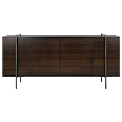 Baxton Wood Sideboard Brown/Black - Safavieh | Target