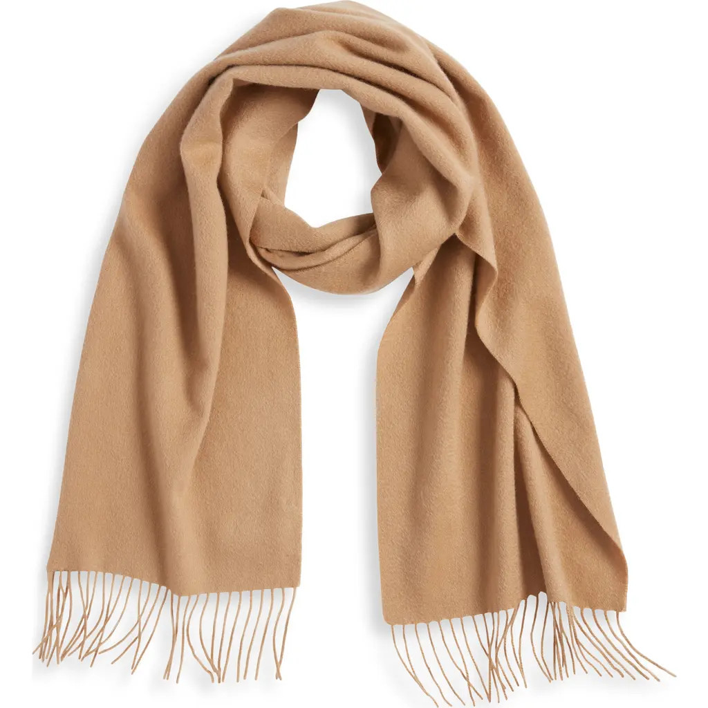 Nordstrom Cashmere Scarf in Camel at Nordstrom | Nordstrom