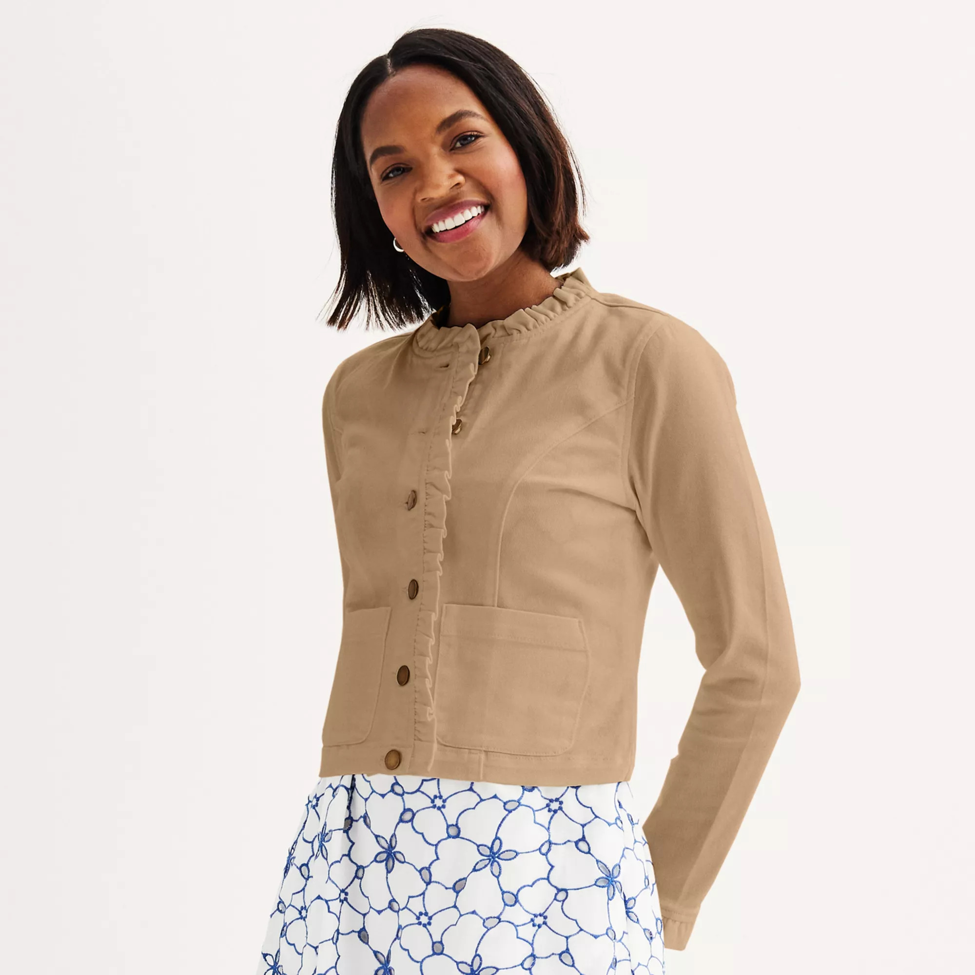 Women's Draper James Ruffle Denim Jacket | Kohl's