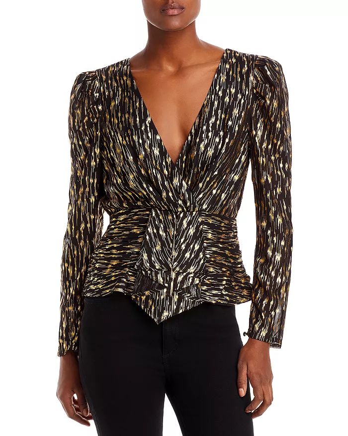 Metallic Jacquard Puff Sleeve Top - 100% Exclusive | Bloomingdale's (US)