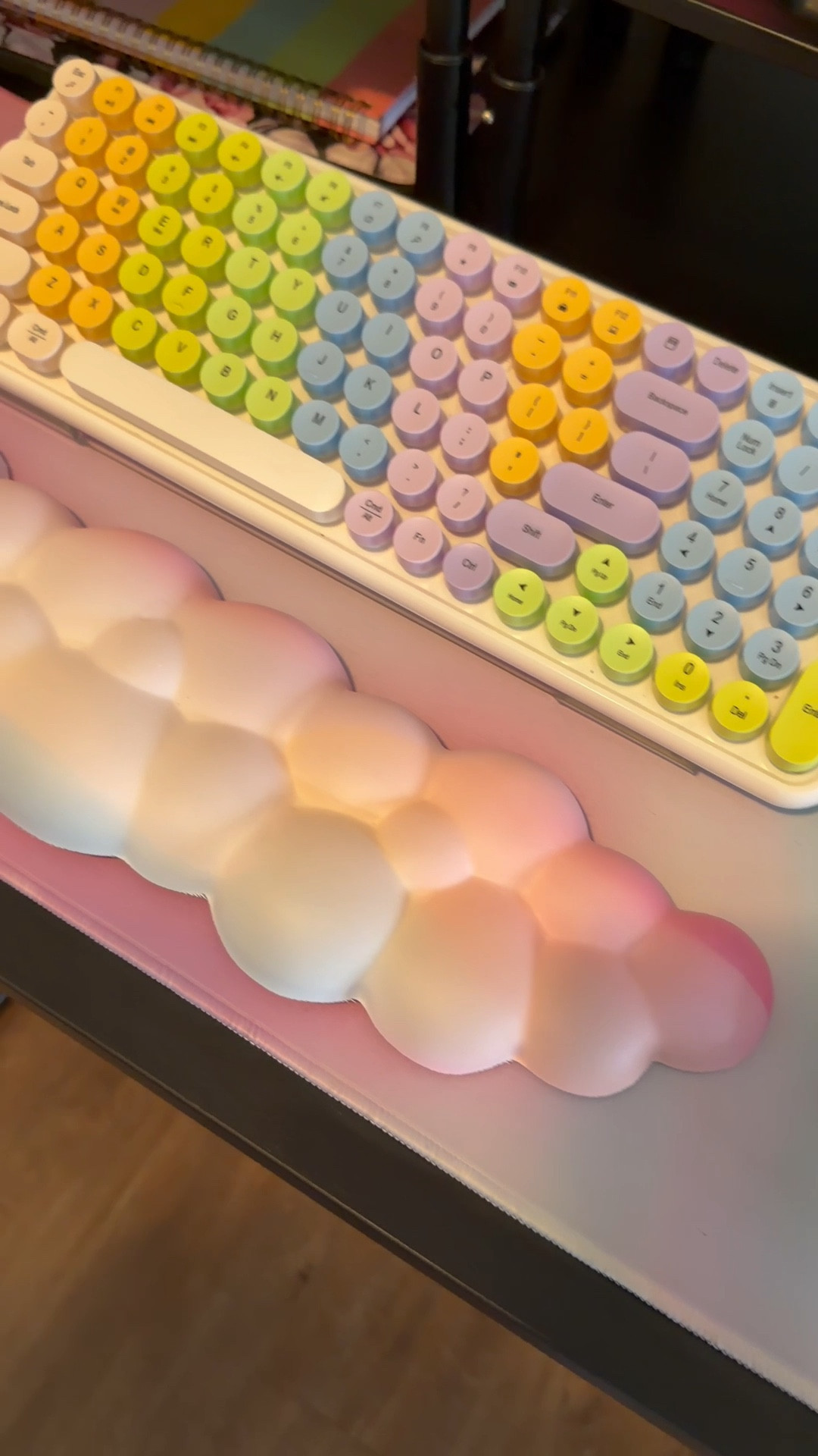 Starting my week with a little WFH reset✨
This colorful keyboard and mouse pad set is the perfect upgrade for my desk — clean, cozy, colorful, and so aesthetic. If you love soft-luxury office vibes that put you in the mood to work, this is a must. 

#LTKFinds #LTKTech #WorkFromHomeEssentials #DeskAesthetic #CozyDeskSetup #AmazonFinds #AestheticHomeOffice #WFHGirlie #CuteAmazonFinds #DailyAmazonFinds

#LTKHome #LTKmorningroutine #LTKOver40