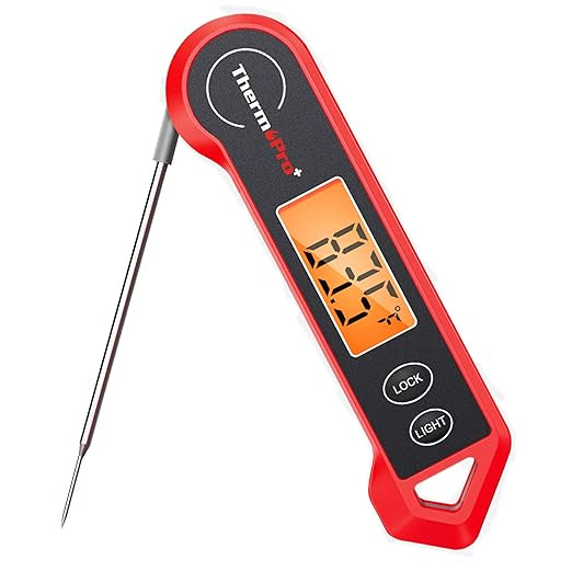ThermoPro TP19H Waterproof Digital Meat Thermometer for Grilling with Ambidextrous Backlit and Mo... | Amazon (US)