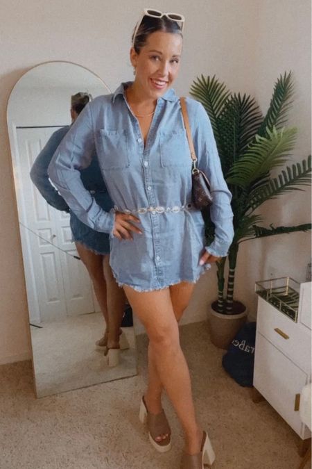 Use code: Britta15 to save!

Frayed denim shirt / dress 
Fall outfit idea
Summer to fall transition outfit 

#LTKtravel #LTKSeasonal #LTKcurves