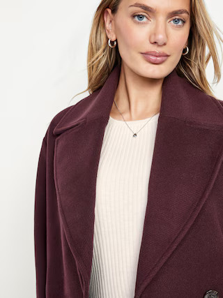 Oversized Twill Overcoat | Old Navy (US)