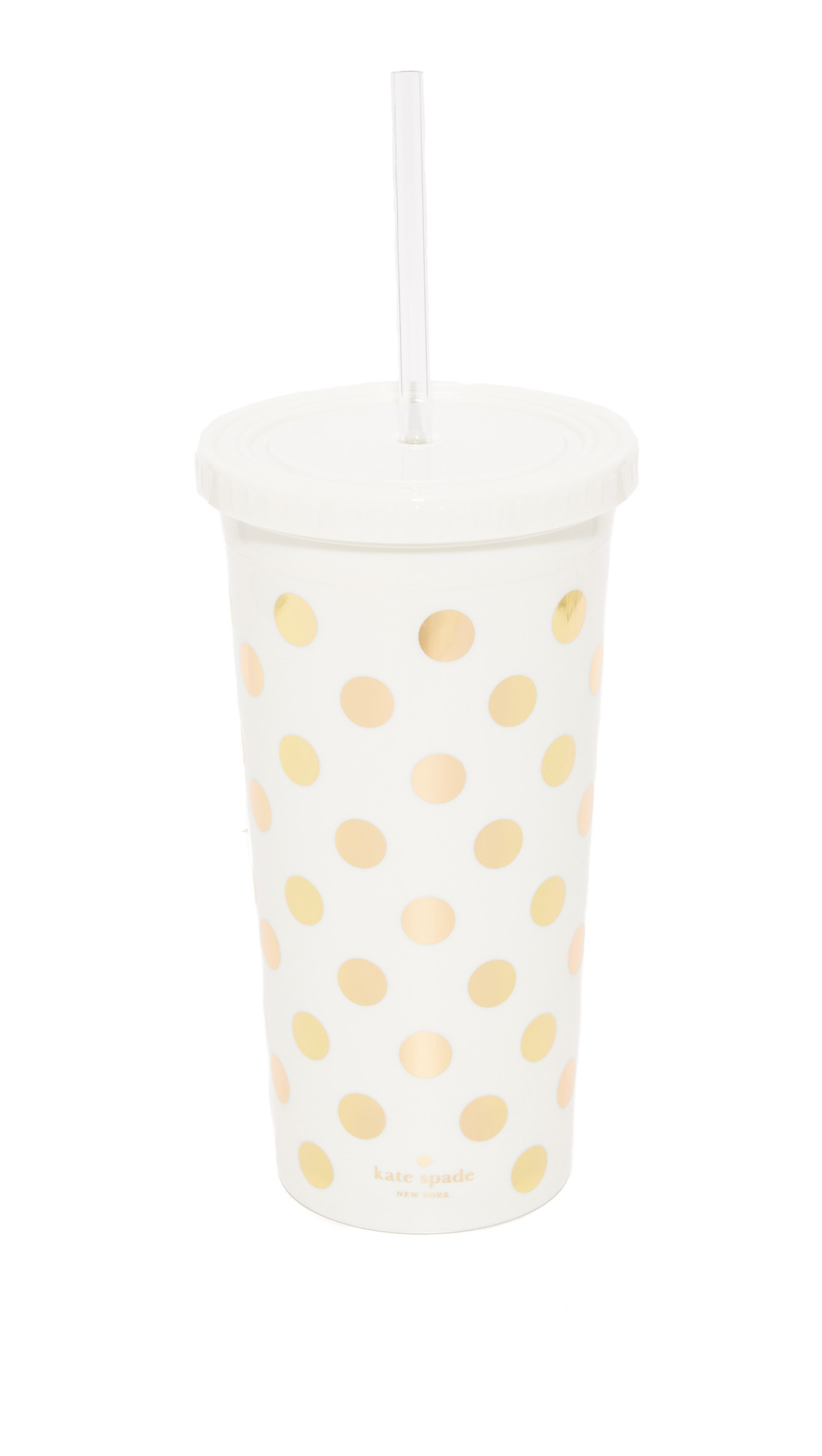 Kate Spade New York Gold Dots Tumbler - Gold/White | Shopbop