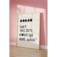 Aesthetic Kitchen Decor Cute Cooking Art Kitchen Canvas Poster Wall Art Print Minimalist Heart Print Black Chef Art Unframed | AliExpress (US)