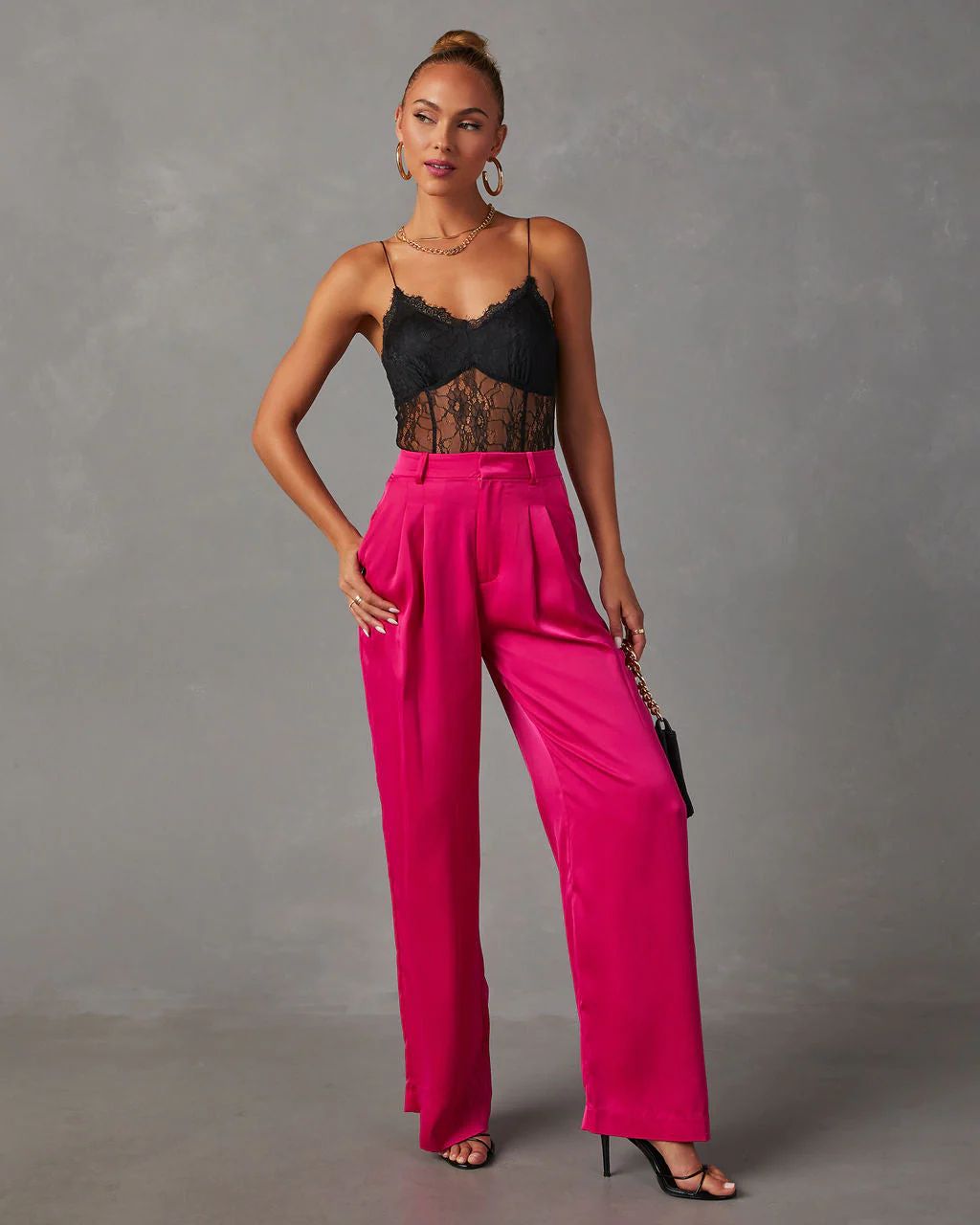 Shannell Satin Trouser Pants | VICI Collection