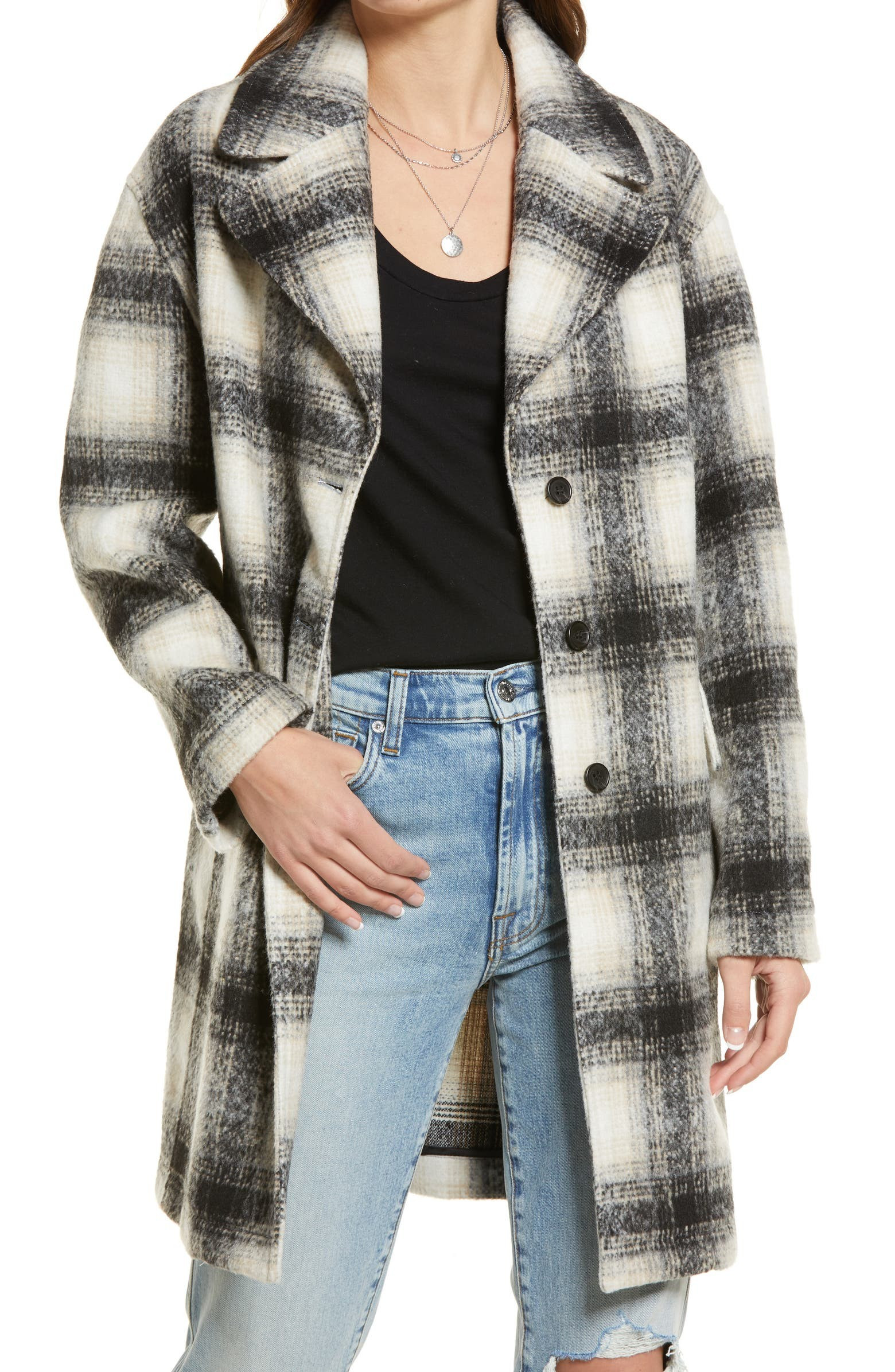 Drop Shoulder Plaid Coat | Nordstrom | Nordstrom