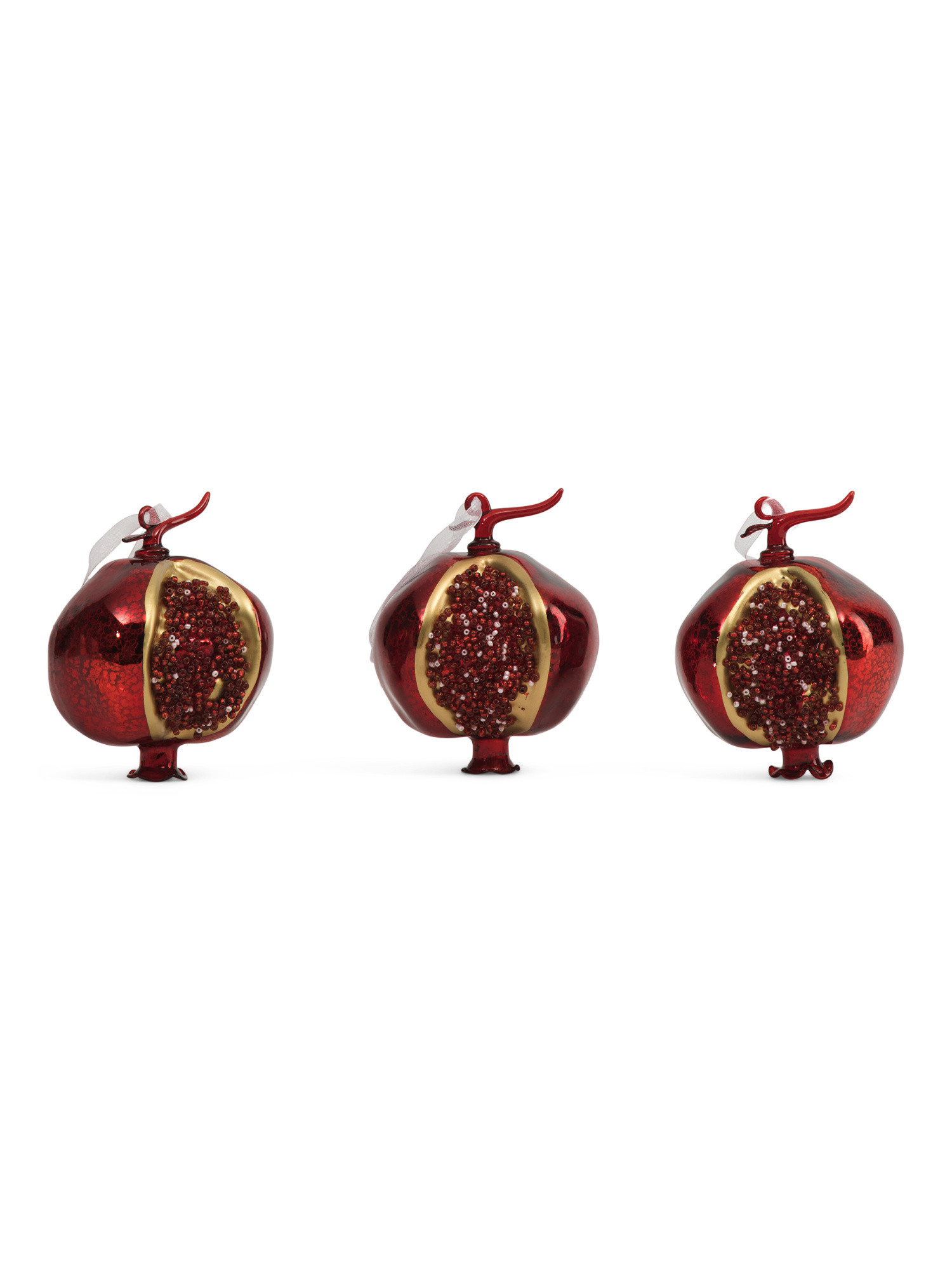 Set Of 3 Pomegranate Hanging Ornament | TJ Maxx