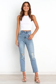 Hailey Jeans - Mid Blue Wash | Petal & Pup (US)