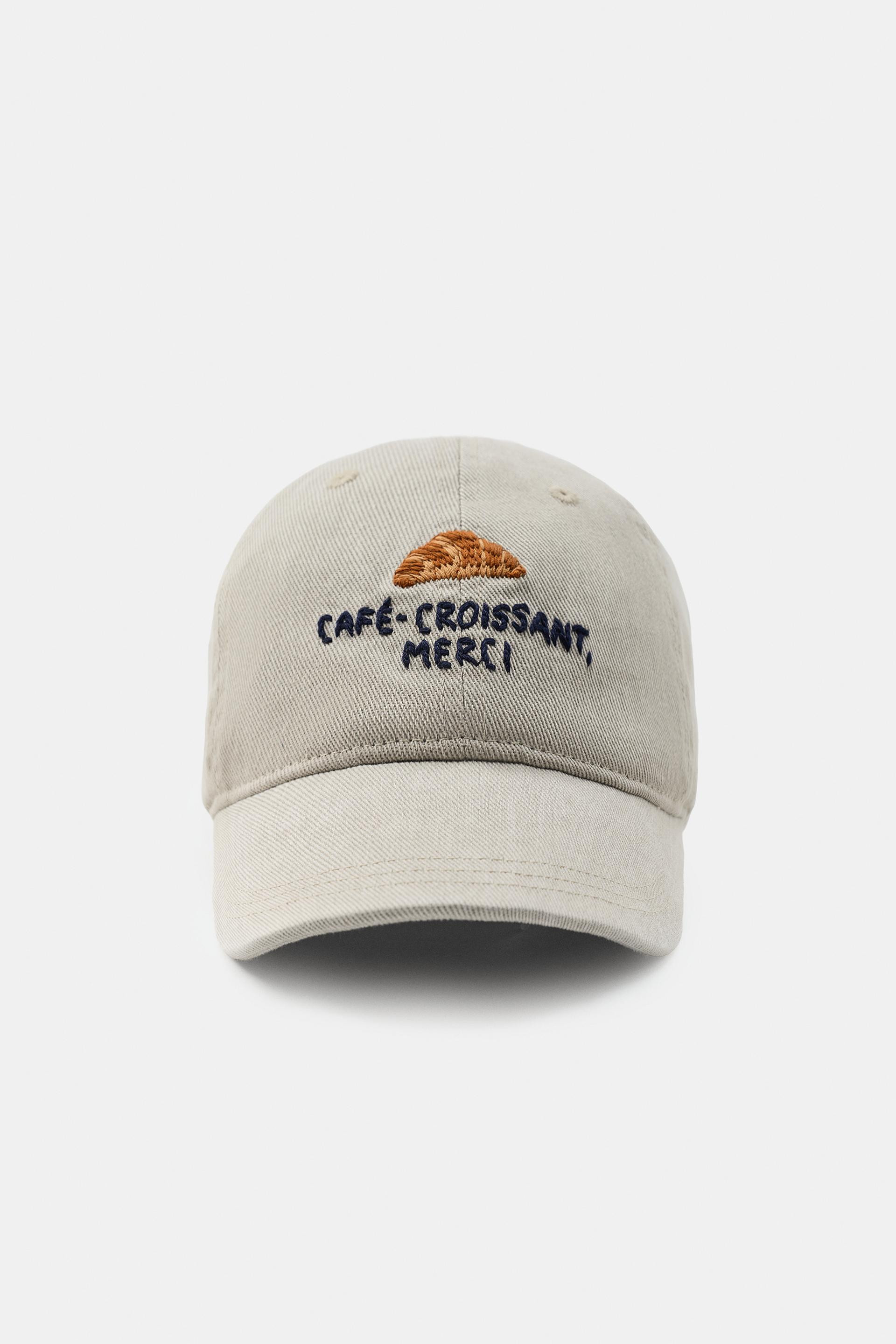 CROISSANT EMBROIDERED TWILL CAP | Zara US