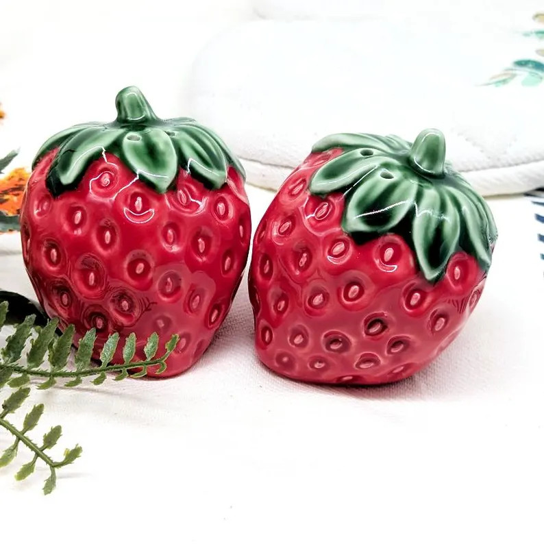 Strawberry Fruit Salt Pepper Shaker Set - Etsy | Etsy (US)