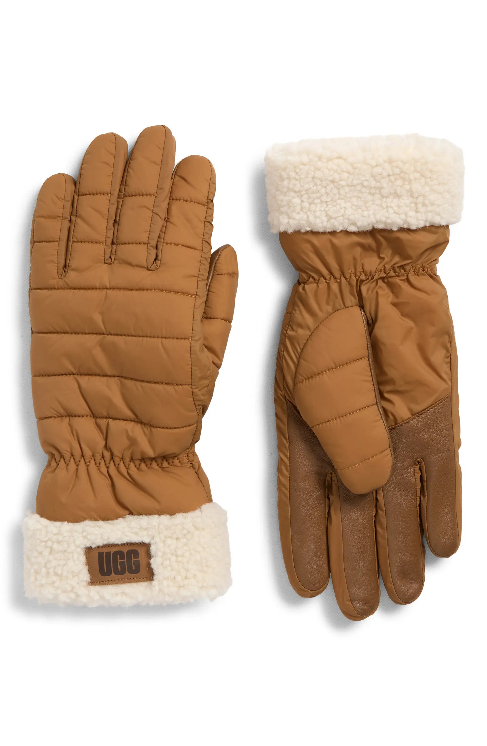 UGG® AW UGGfluff Cuff Gloves | Nordstrom | Nordstrom