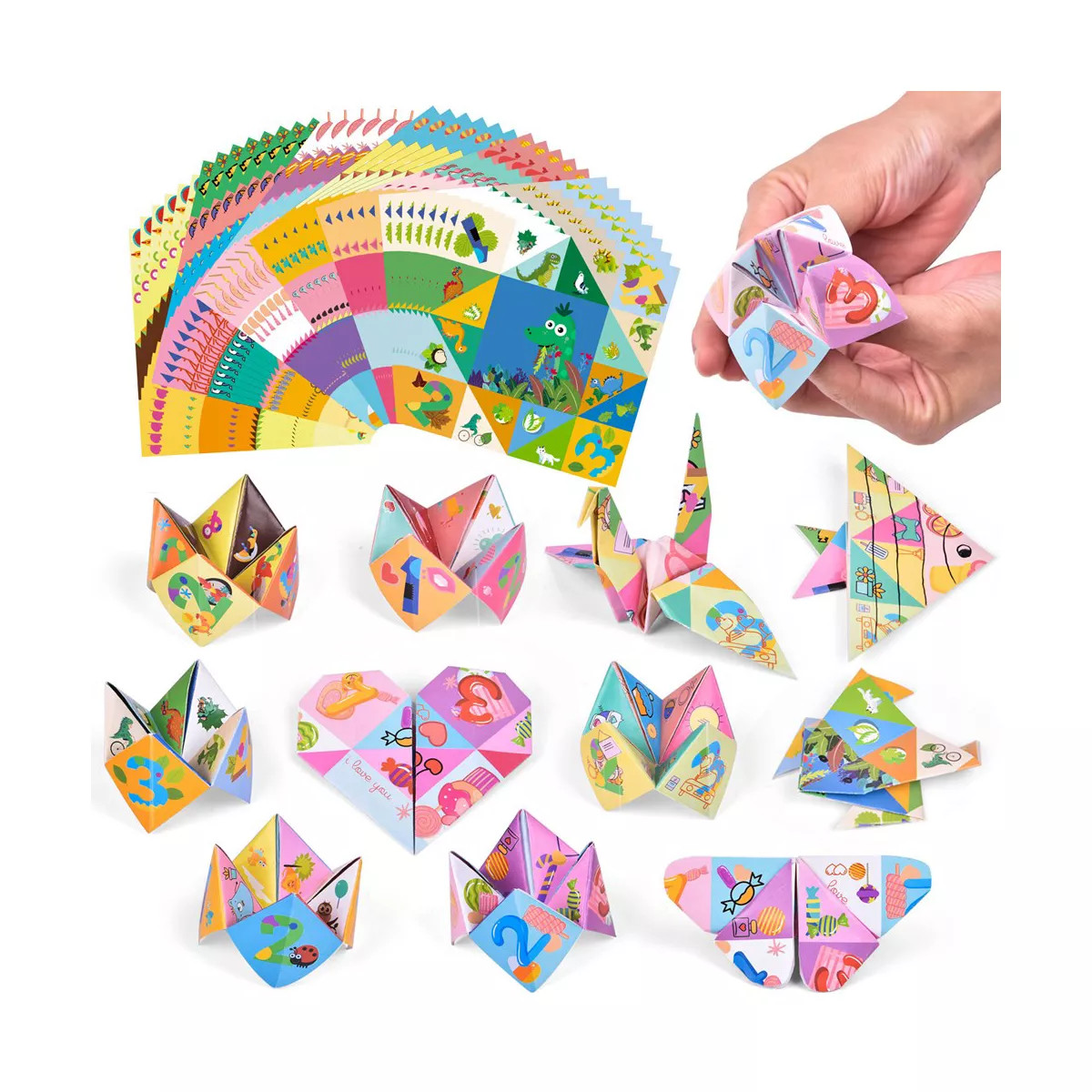 Fun Little Toys 48 PCS Cootie Catcher Card Games for Kids, Valentine's Day Party Favors, Giveaway... | Target