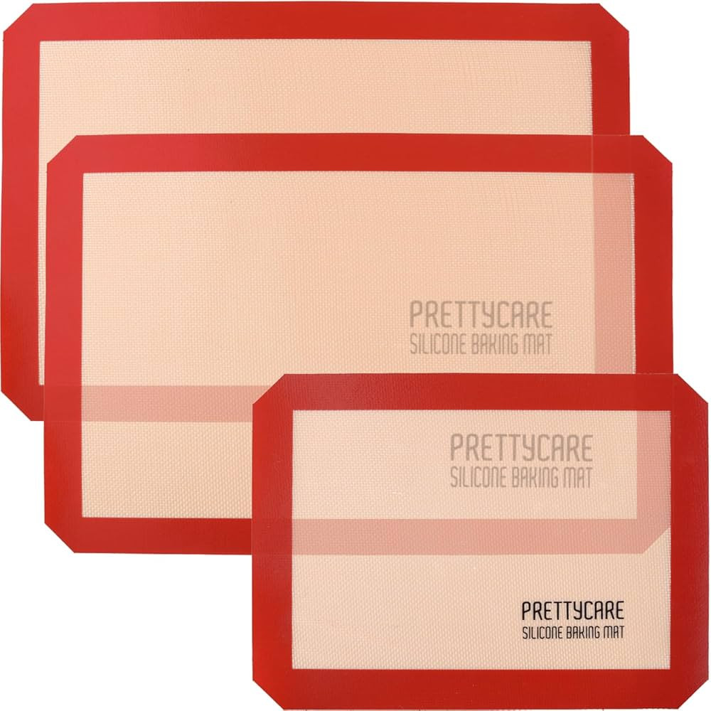 PrettyCare Silicone Baking Mat 3 Pack, Non Stick & Easy Clean Tapis Silicon Baking Sheet,Toaster ... | Amazon (CA)