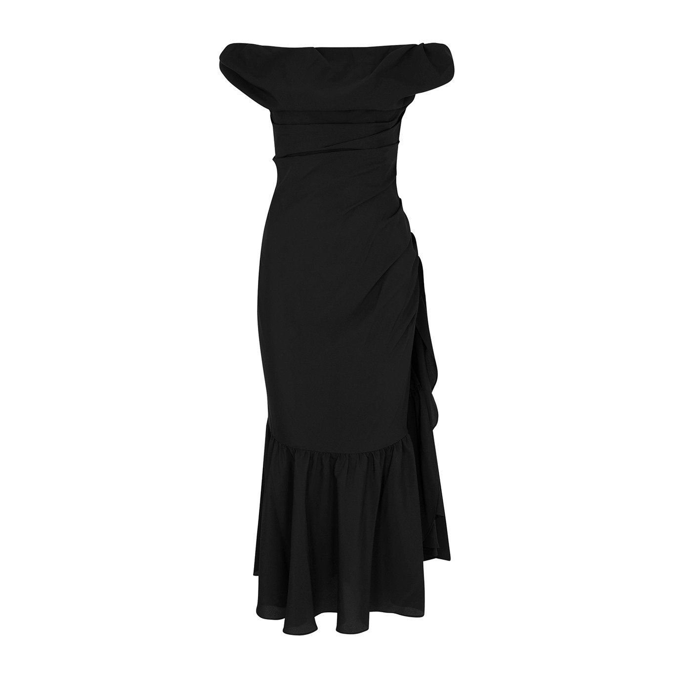 Vivienne Westwood Ginnie Off-the-shoulder Midi Dress - Black - 8 | Harvey Nichols (Global)
