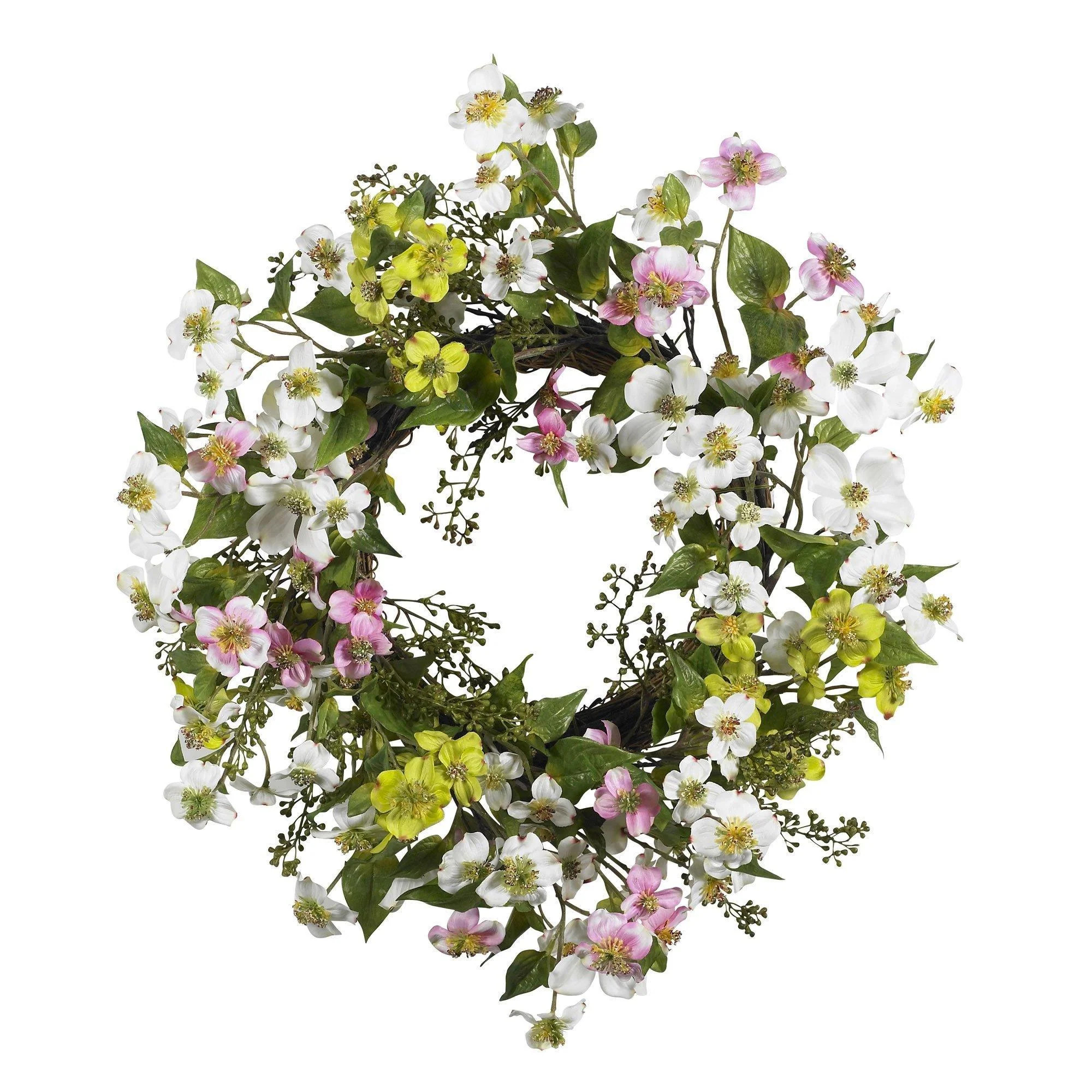 20" Dogwood Wreath | Nearly Natural" | Nearly Natural