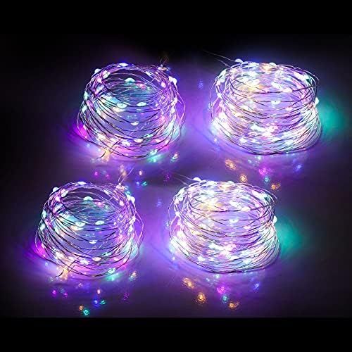 4 Pack Fairy Lights Battery Operated, Mandiq String Lights 10ft 30 LEDs, Flashing and Constant Li... | Amazon (US)