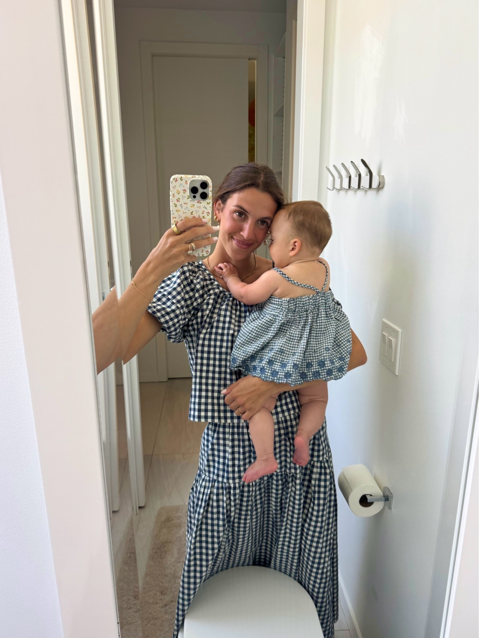 Obsessed with this navy gingham moment lately 🤍 Wearing the Marine Layer Gia Poplin Skirt + Gia Poplin Blouse paired with the cutest matching mini look from the Rylee + Cru Zenni Set in Marine Gingham. The perfect effortless summer outfit for mamas & minis ✨

#LTKootd #LTKmomlife #LTKBaby
