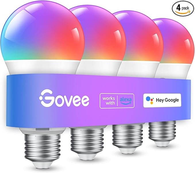 Govee Smart Light Bulbs, WiFi & Bluetooth Color Changing Light Bulbs, Music Sync, 54 Dynamic Scen... | Amazon (US)