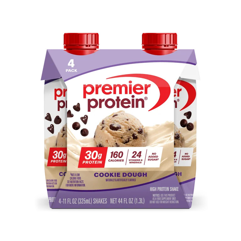 Premier Protein Shake, Cookie Dough, 30g Protein, 11 fl oz, 4 Ct | Walmart (US)