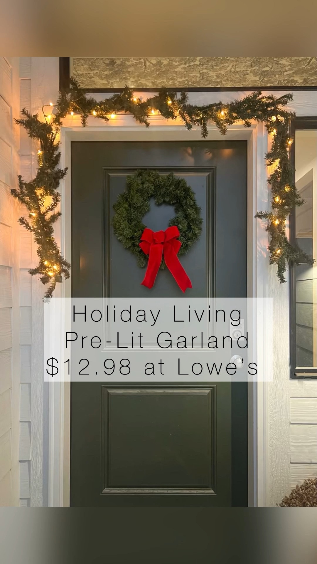 Affordable holiday decor for the front door! #ad Pre-lit garland on sale at Lowe’s for Black Friday 😍

#LTKCyberWeek #LTKHoliday #LTKHome