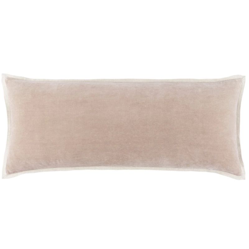 Gehry Velvet/Linen Stone Decorative Pillow | Annie Selke