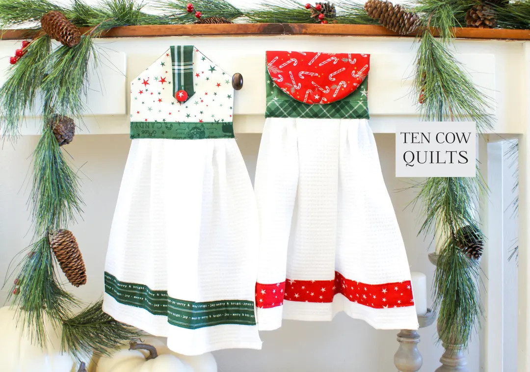 Hanging Towel Patterns, Topper Tea Towel, Christmas Gift Idea, Kitchen Sewing, PDF Download, Hand... | Etsy (US)