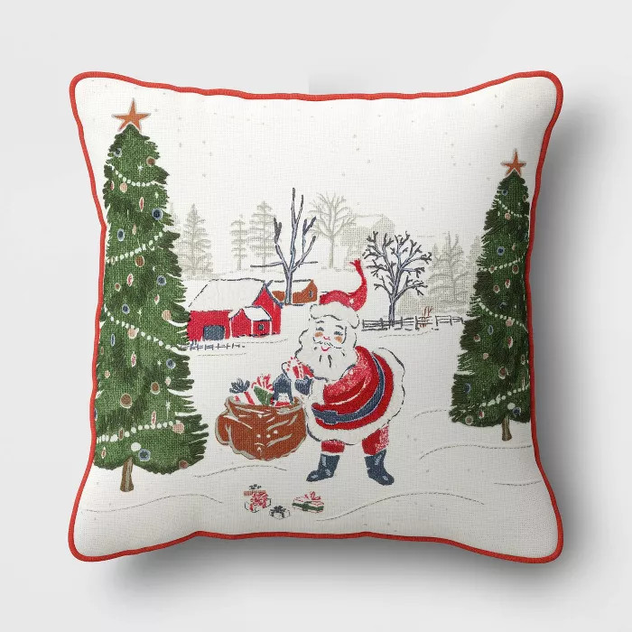 Christmas Santa Square Throw Pillow - Threshold™ | Target