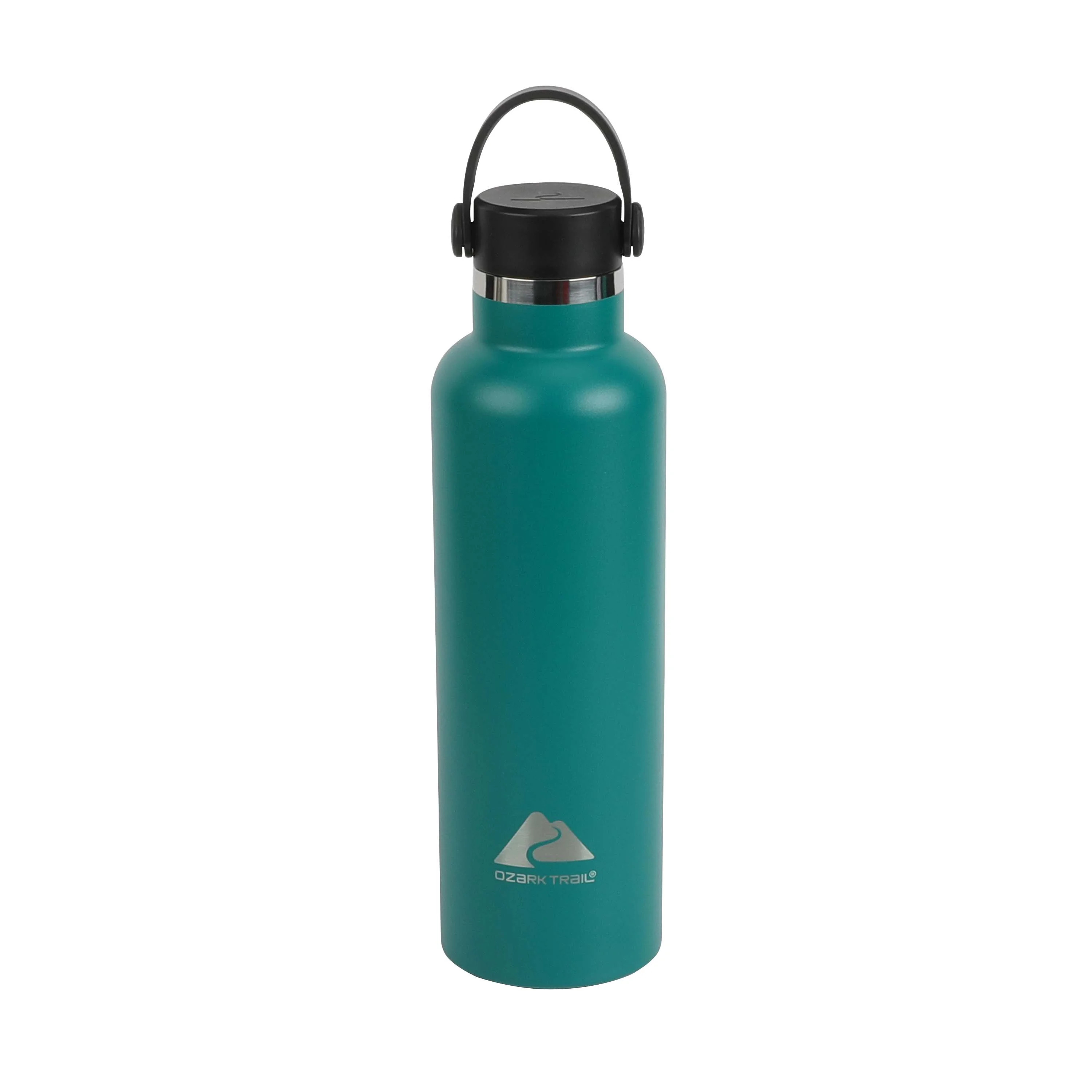 Ozark Trail 24 fl oz Green Insulated Stainless Steel Water Bottle, Twist Cap with Loop Handle | Walmart (US)