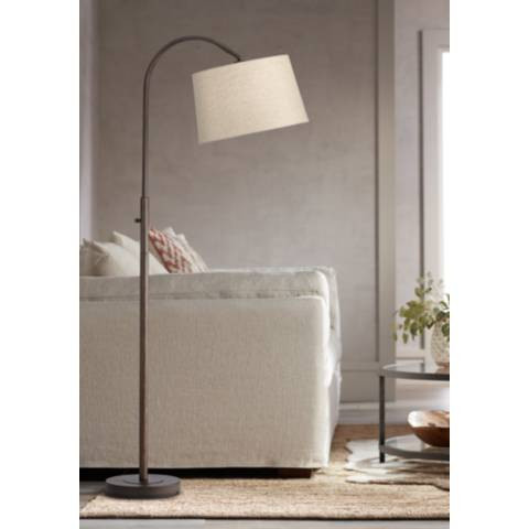Corrie 67" High Bronze Downbridge Floor Lamp | Lamps Plus