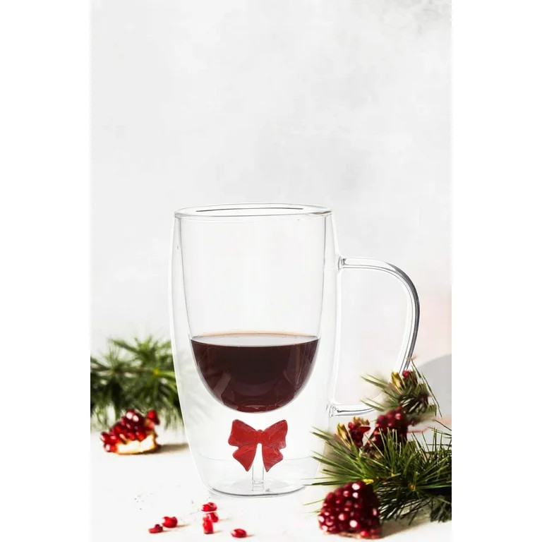 Holiday Time Double Wall Mug with Bow | Walmart (US)