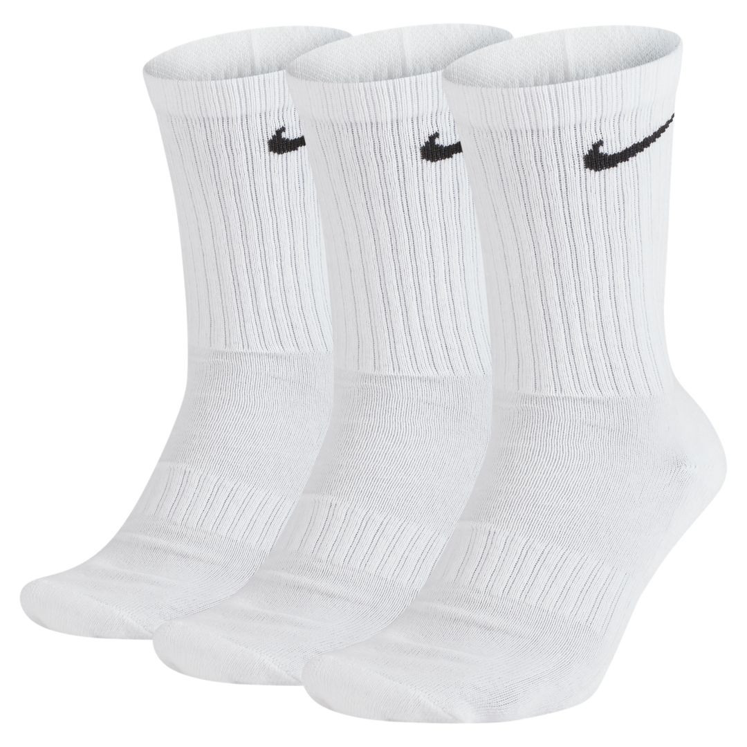 Nike Everyday Cushioned Training Crew Socks (3 Pairs) Size S (White) SX7664-100 | Nike (US)